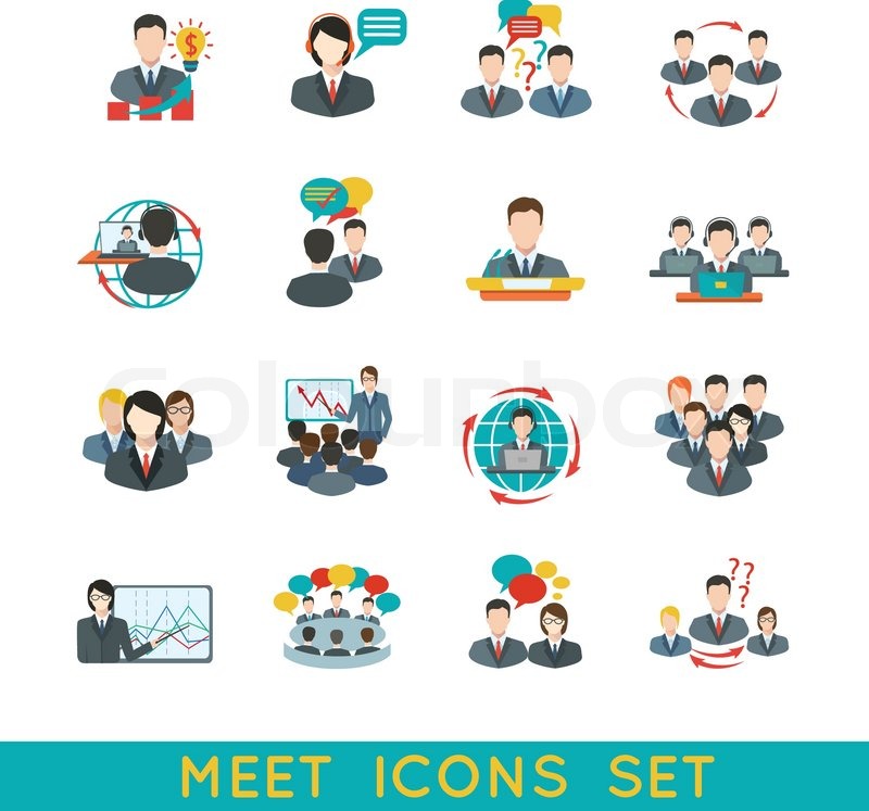 Meeting Icon Flat 800x747 Meeting Icon Flat