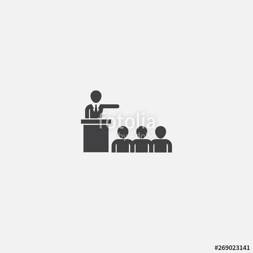 500x500 Conference Base Icon Simple Sign Illustration Conference Symbol