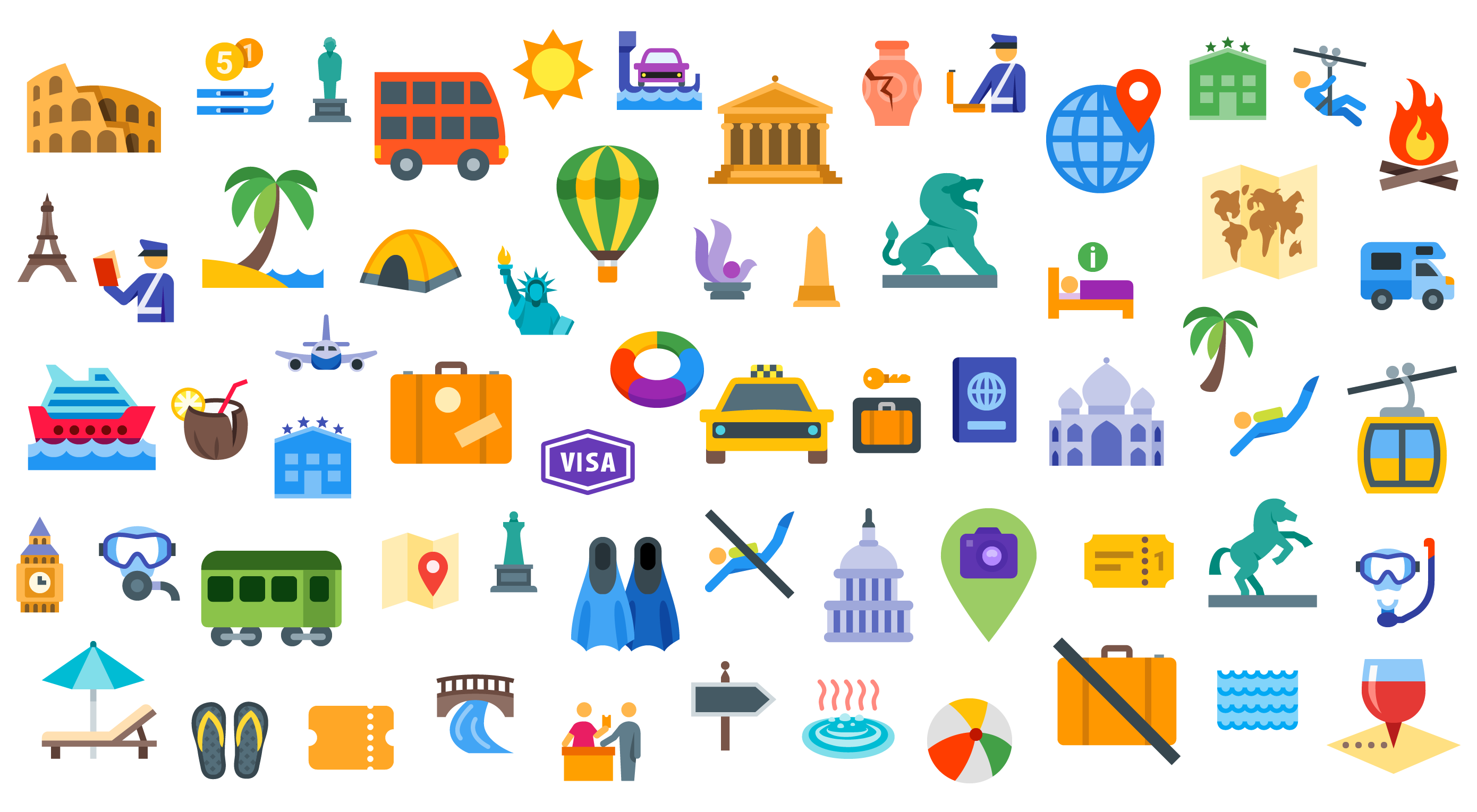 2780x1529 Free Download Travel Icons