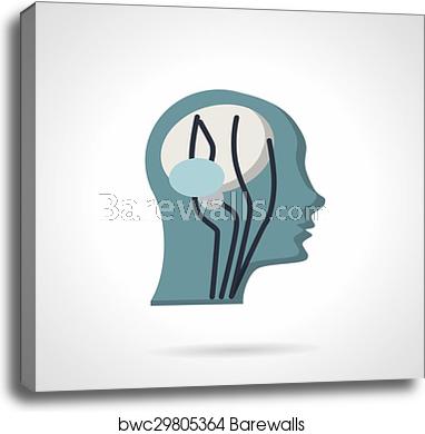 382x390 Ct Imaging Flat Vector Icon, Canvas Print Barewalls Posters