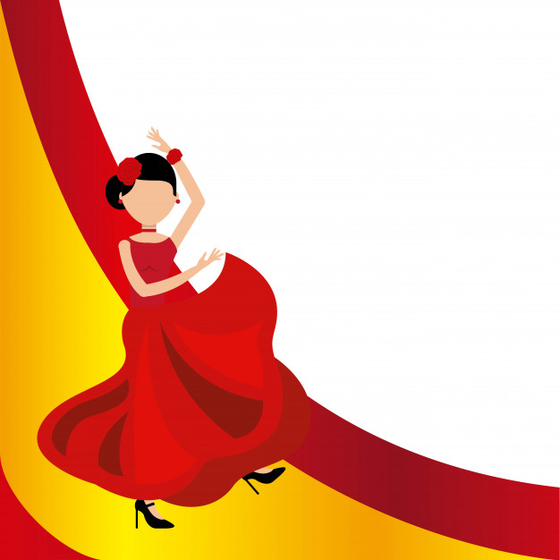 626x626 Woman Dancing Flamenco Classic Icon Of Spanish Culture Vector