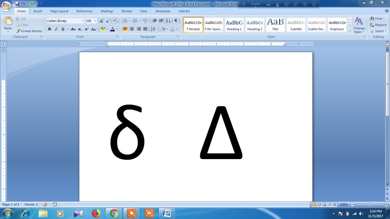 1280x720 How To Type Delta Symbol In Word