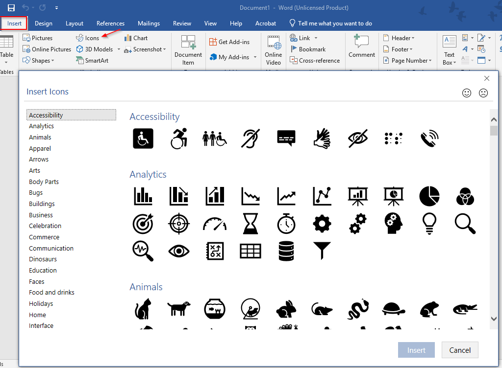 1024x752 Insert Icons Into Your Word Documents Weston Technology Solutions