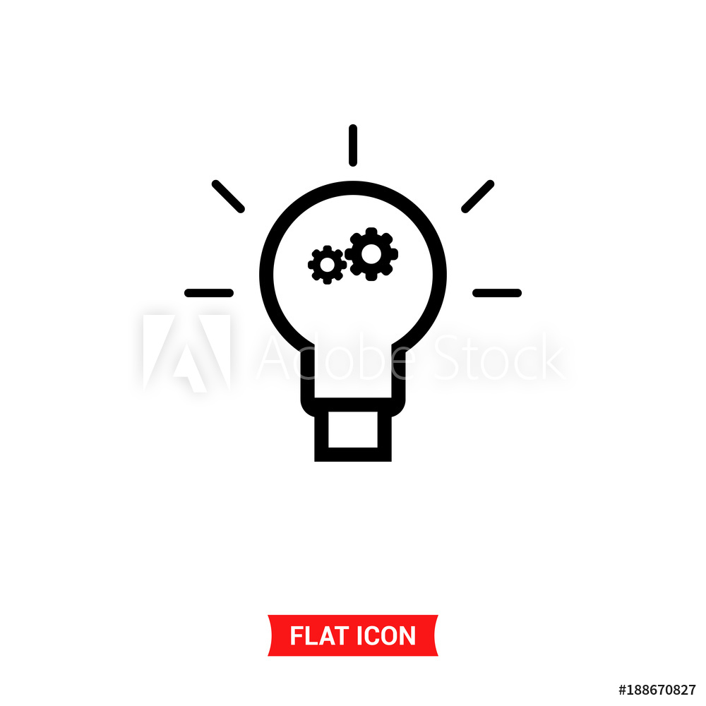 1000x1000 Photo Art Print Idea Lamp Vector Icon, Innovation Symbol Ukposters