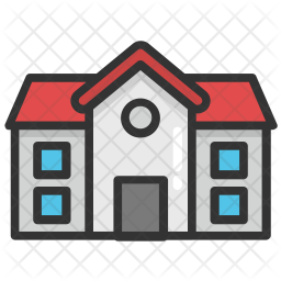 256x256 Institute Icon Of Colored Outline Style