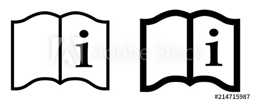 500x202 Simple Read Instructions Icon Letter I
