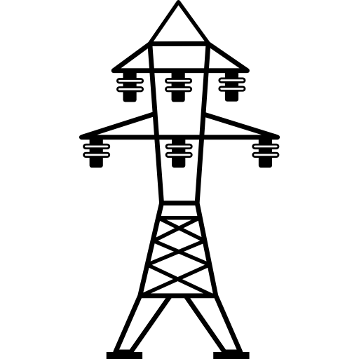 512x512 Power Line With Six Insulators Icons Free Download