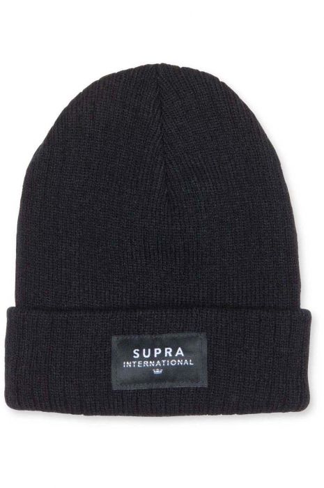 Supra Beanie Icon Intl Blacklackwhite Unico 465x700 Supra Beanie Icon Intl Blacklackwhite Unico
