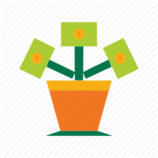 512x512 Care, Flat Icon, Investments, Money, Plant, Return, Savings Icon