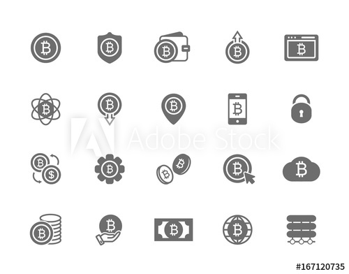 500x392 Set Of Vector Bitcoin Symbol Or Icon Investments, Payments