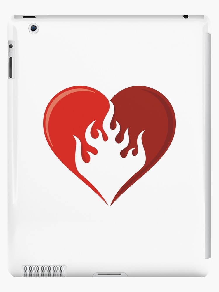 750x1000 Flame Heart Icon Ipad Case Skin