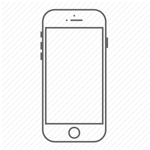 512x512 Apple, Call, Iphone, Outlined, Phone, Smartphone Icon