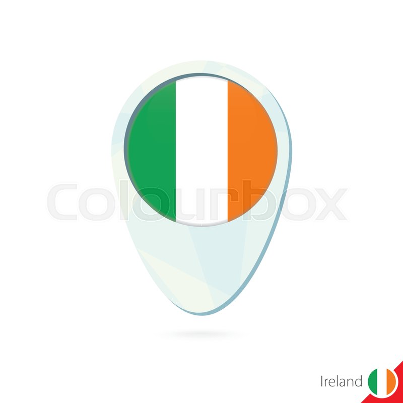 800x800 Ireland Flag Location Map Pn On Stock Vector Colourbox