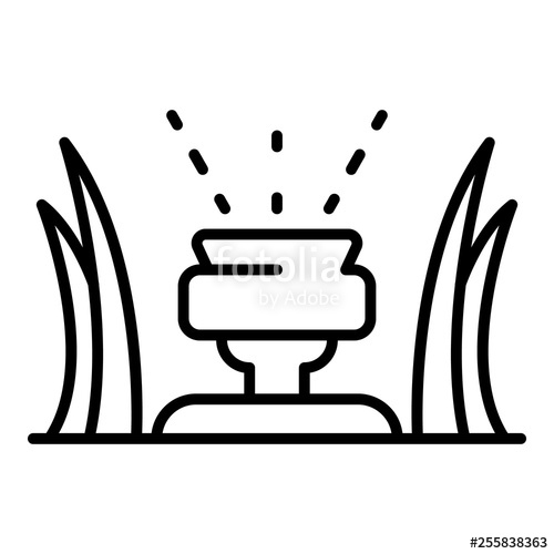 500x500 Grass Water Irrigation Icon Outline Grass Water Irrigation Vector