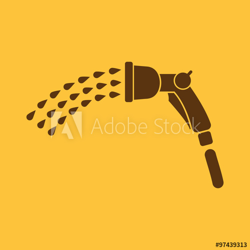 500x500 The Spray Gun Icon Irrigation And Watering Symbol Flat