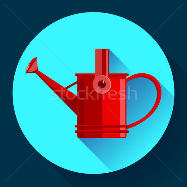 600x600 Watering Can Icon Irrigation Symbol Flat Vector Illustration