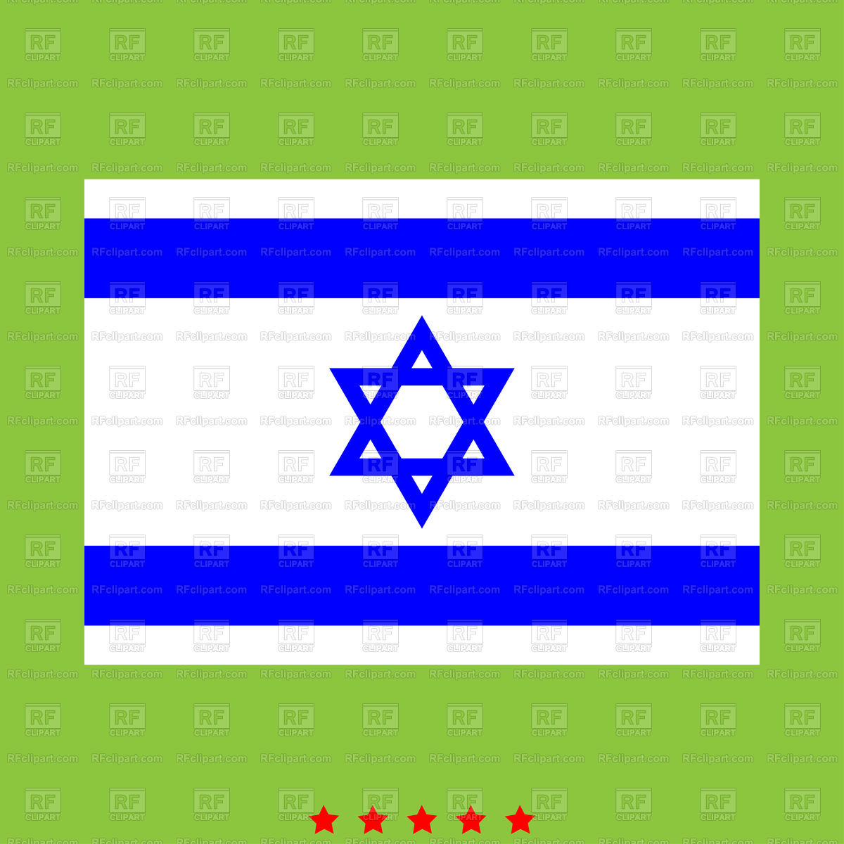1200x1200 Flag Of Israel Icon Simple Style Vector Image Of Flags Ribbons