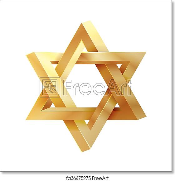 561x581 Free Art Print Of Judaism Star Seal Of Solomon Vector Icon
