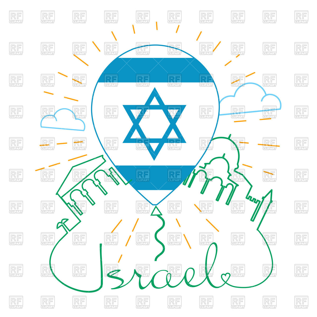 1200x1200 Icon For Traveling With Flag Of Israel Vector Image Of Icons