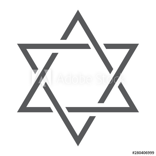 500x500 Star Of David Line Icon, Israel And Jewish, Hexagram Sign, Vector