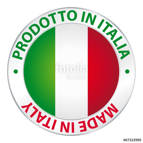 500x500 Prodotto In Italia Made In Italy Flag Icon Button Stock Image