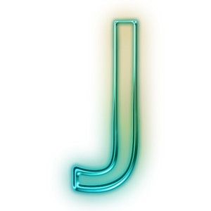 300x300 Download Free Capital Letter J Glowing Green Neon Icon Icons Etc