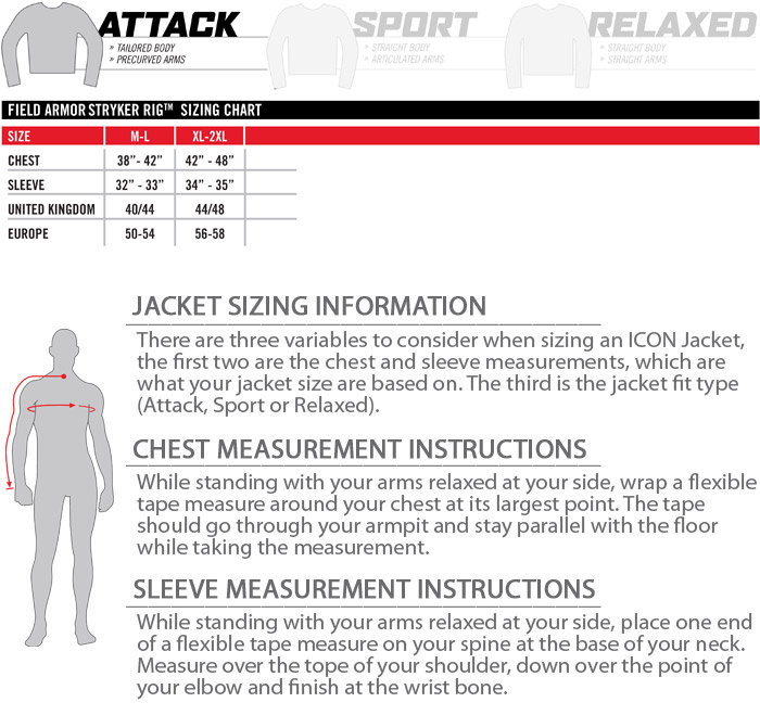 700x659 Icon Stryker Rig Size Chart