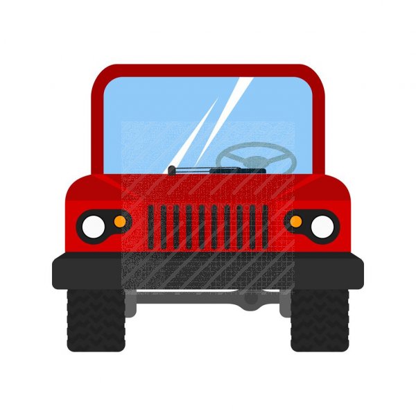 600x600 Jeep Flat Multicolor Icon