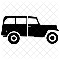 256x256 Urban Jeep Icon Of Glyph Style