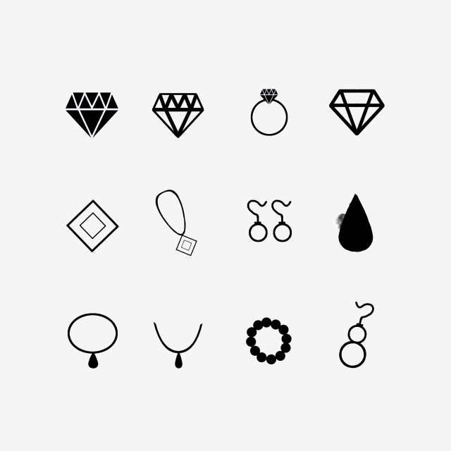 640x640 Icon Black And White Jewelry Icon, Icon, Black And White Icon