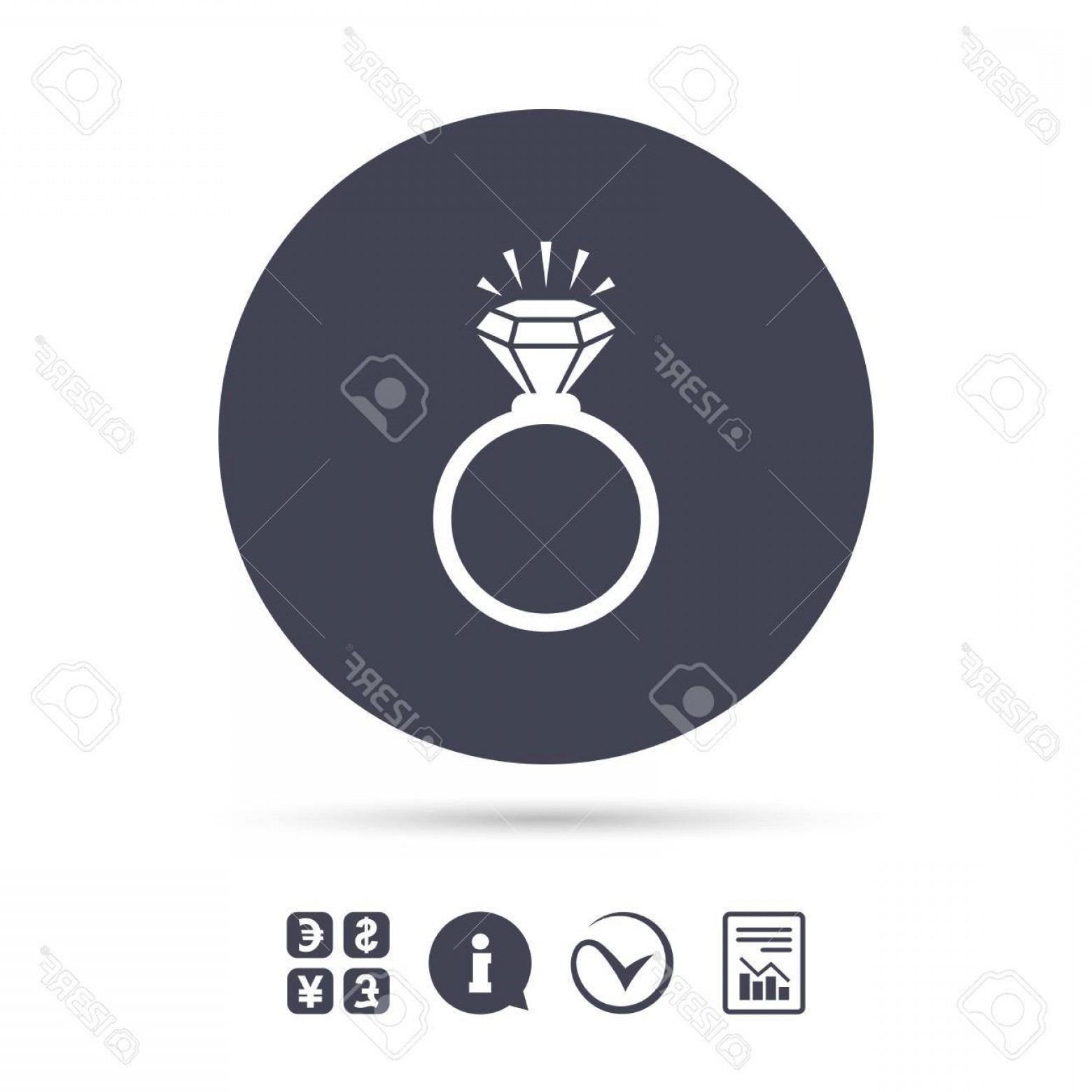 1560x1560 Photostock Vector Ring Sign Icon Jewelry With Shine Diamond Symbol