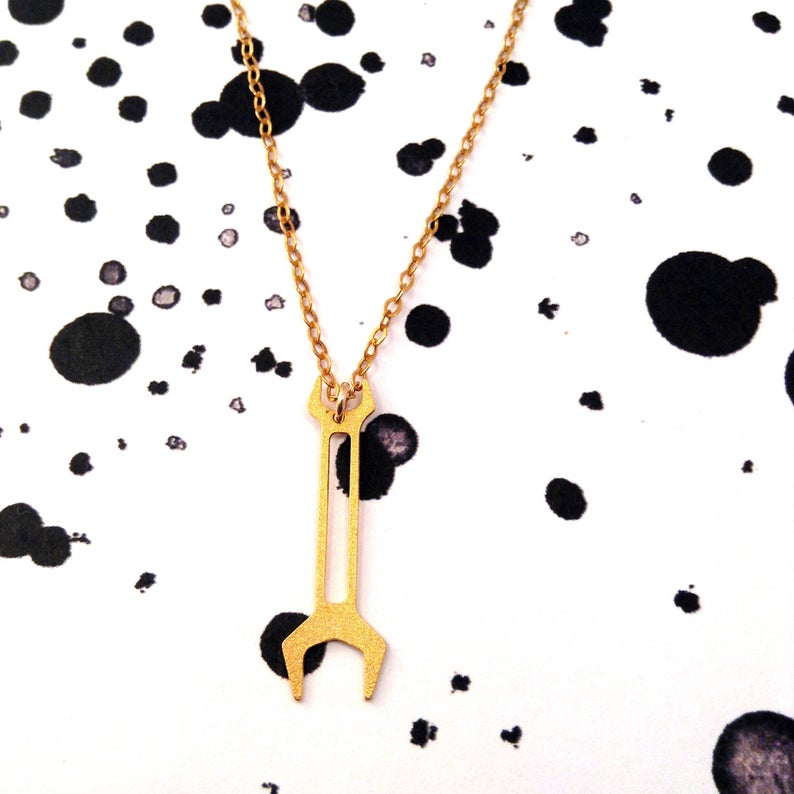 794x794 Wrench Necklace Gold Filled Silver Necklace Icon Jewelry Etsy