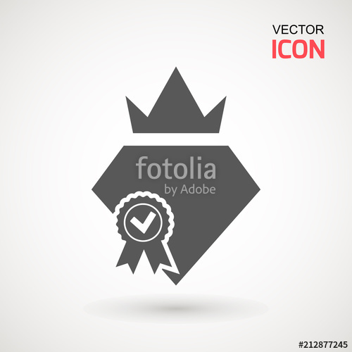 500x500 Certified Diamond Icon Vector Diamond Sign Icon Jewelry Symbol
