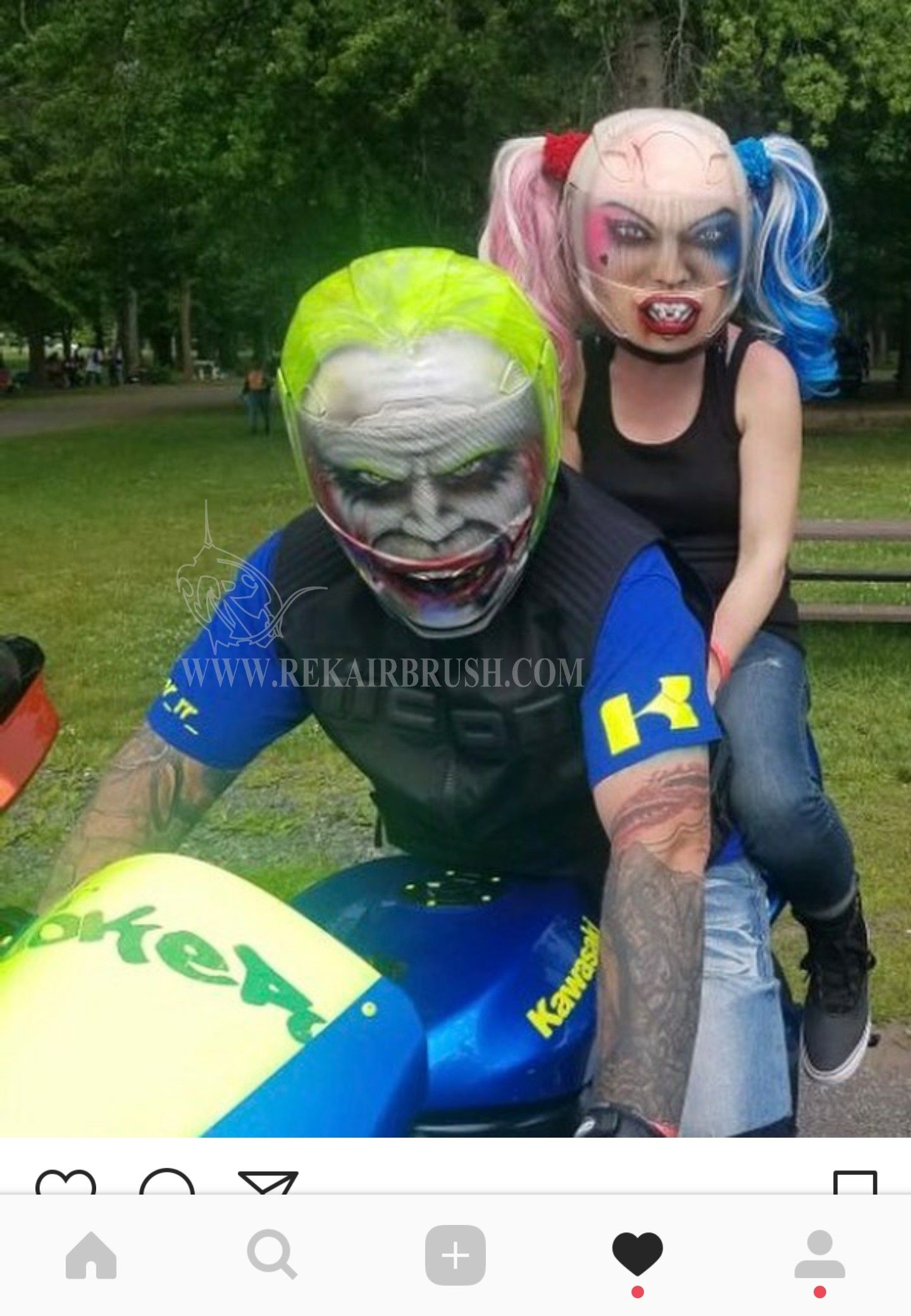 1440x2081 Joker And Harleyquinn Airbrushed Motorcycle Helmets