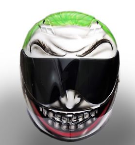 278x300 The Joker Airbrush Painted Motorcycle Helmet Ebay