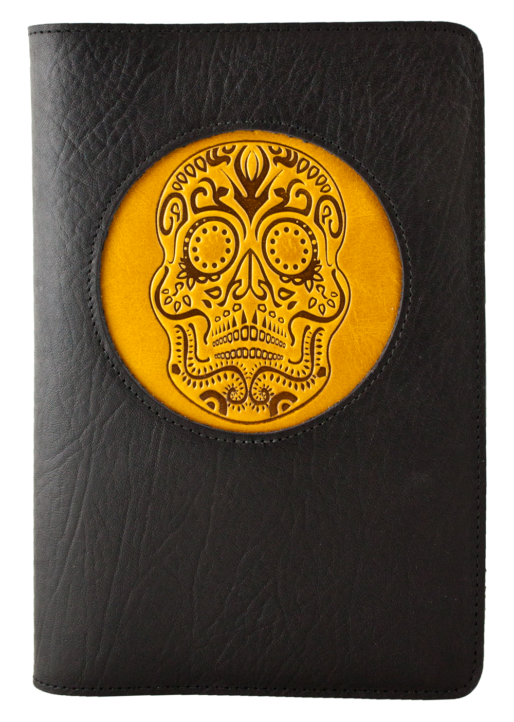 1000x1404 Leather Icon Journal Cover Sugar Skull Oberon Design