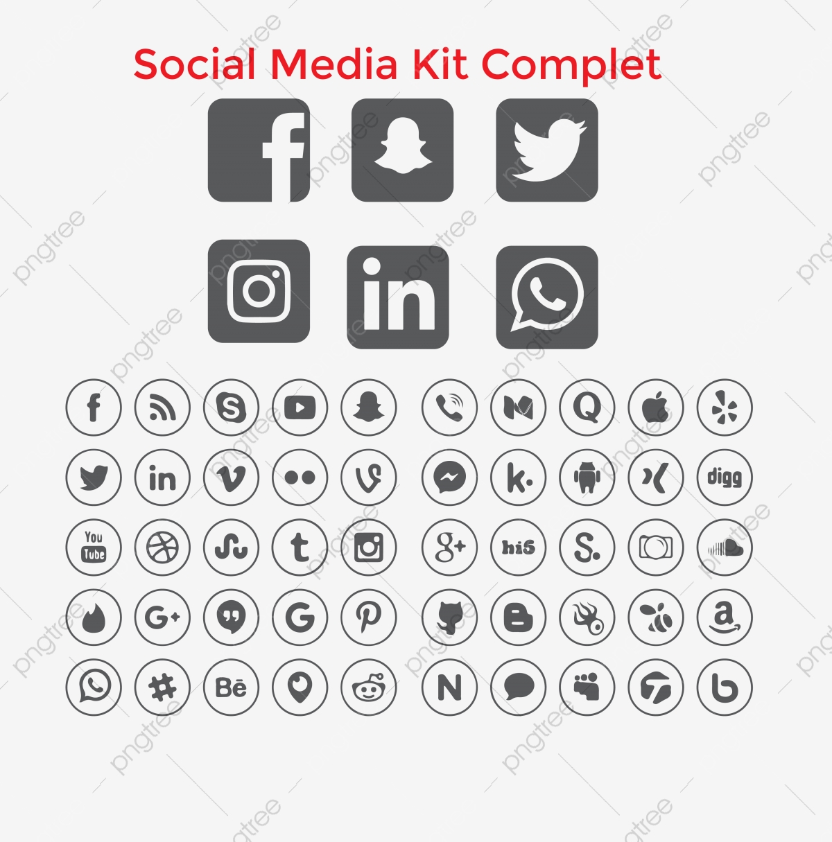 1200x1215 Social Media Icon Kit, Social, Media, Icon Png And Vector