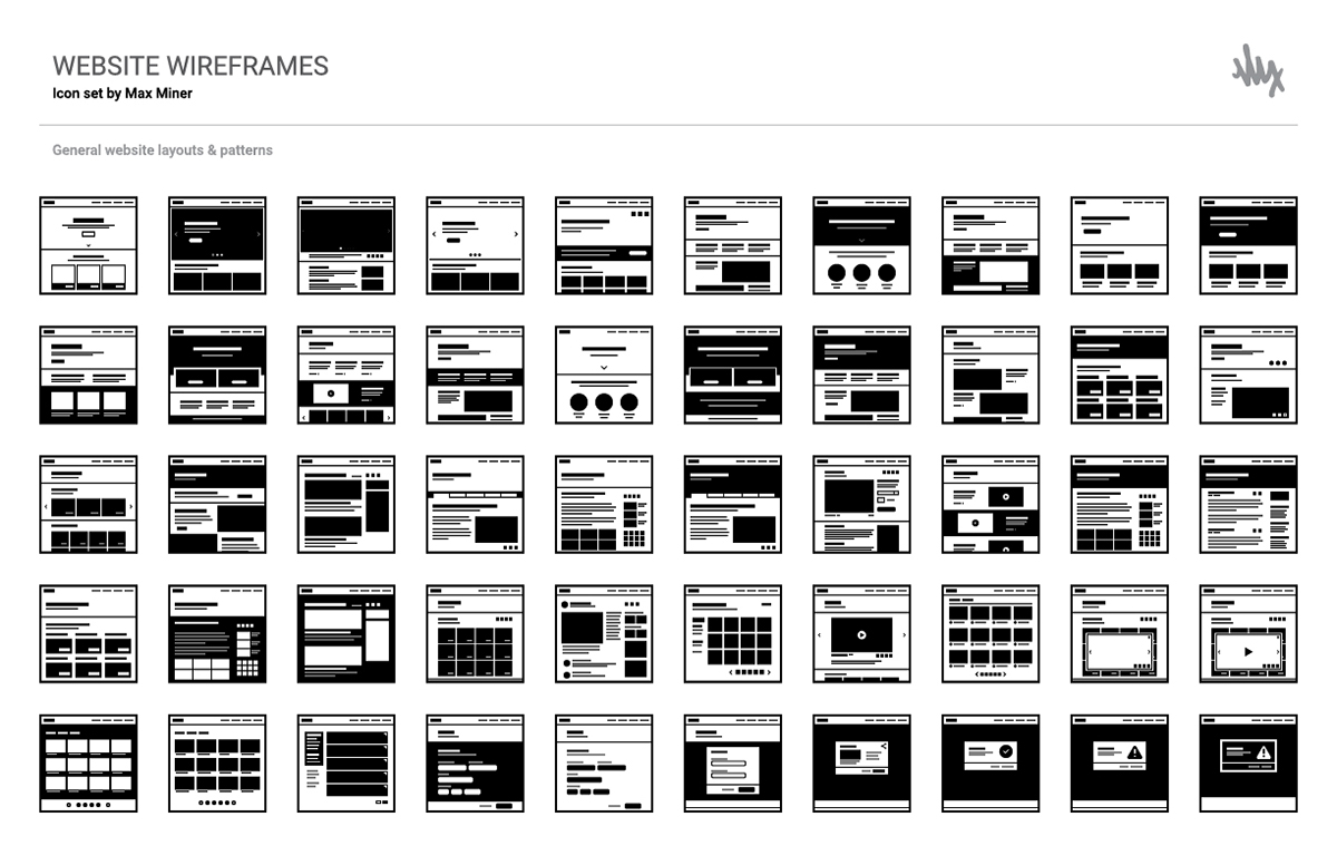 1200x776 Website Wireframes Icon Kit On Behance
