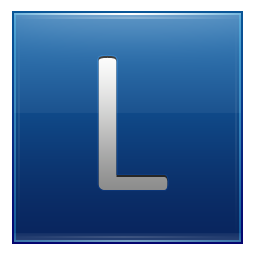 256x256 Letter L Blue Icon Multipurpose Alphabet Iconset Supratim Nayak