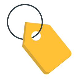 256x256 Label Icon Of Flat Style