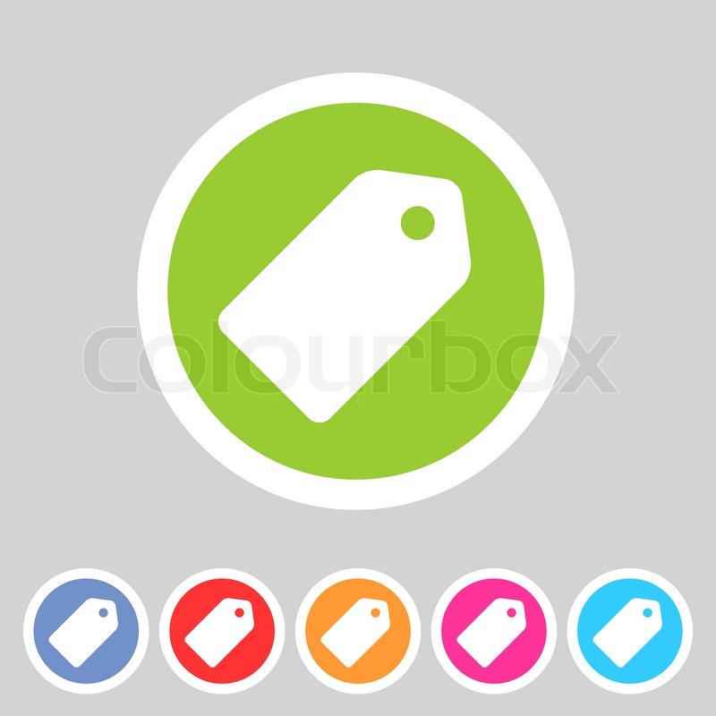 800x800 Price Tag Flat Icon Label Symbol Sign Stock Vector Colourbox
