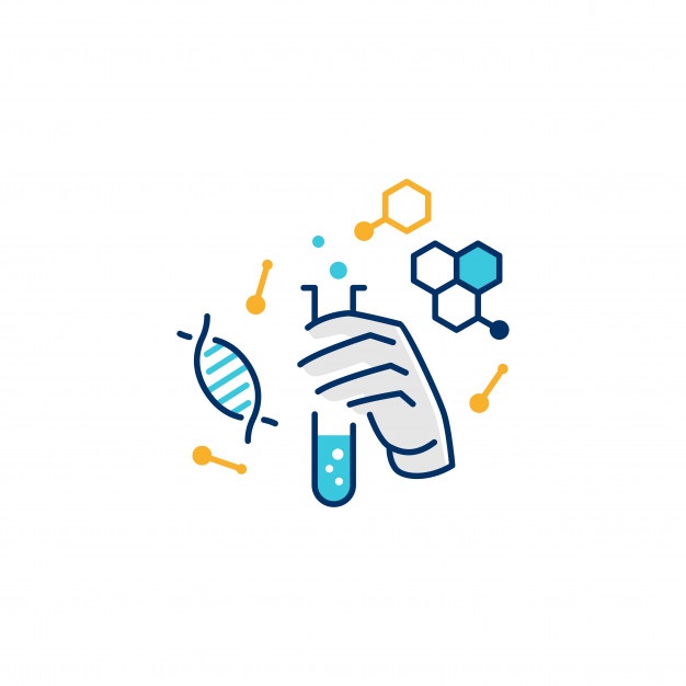 626x626 Hand Hold Laboratory Glassware Logo Illustrative Icon Vector