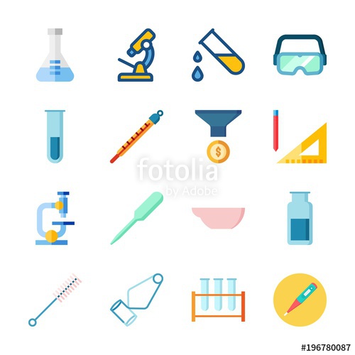 500x500 Icon Laboratory With Secure Glasses, Lab, Thermometer, Separator