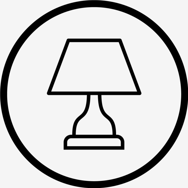640x640 Vector Lamp Icon, L Light, Table Lamp Png Transparent Clipart
