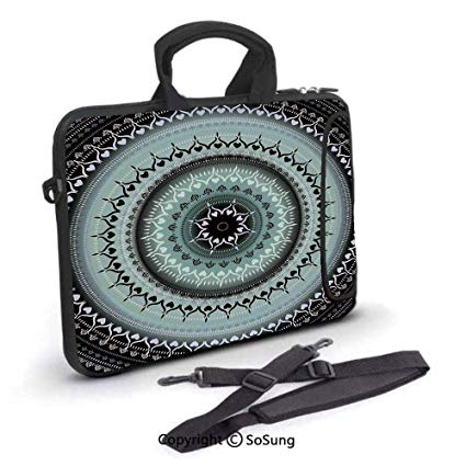 425x425 Inch Laptop Case,vintage Yantra Icon With Ethnic