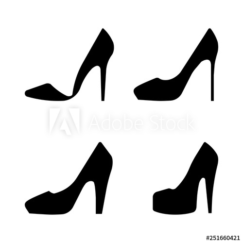 500x500 Women Shoes Icon Fashion Sign Footwear Icon Leather Sign Heels