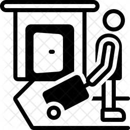 256x256 Leave Home Icon Of Glyph Style