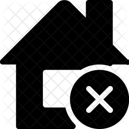 256x256 Leave House Icon Of Glyph Style