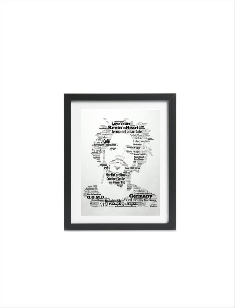 794x1041 J Cole Hip Hop Music Iconlegend Songs Word Art Unique Etsy