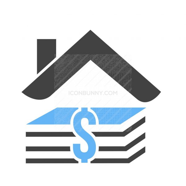 600x600 Home Loan Blue Black Icon